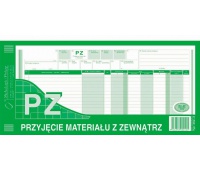 PZ Przyjęcie materiału z zewnątrz, Druki, Papier i etykiety