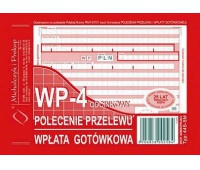 Polecenie przelewu wpłata gotówkowa ( 4-odc.) - miękkie, Druki, Papier i etykiety