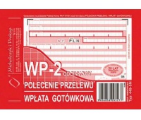 Polecenie przelewu wpłata gotówkowa ( 2-odc.)- miękkie, Druki, Papier i etykiety