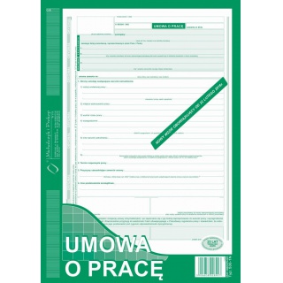 Umowa o pracę, Druki, Papier i etykiety
