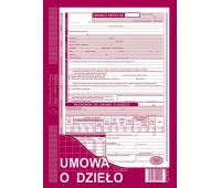 Umowa o dzieło - z rachunkiem, Druki, Papier i etykiety