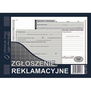 Zgłoszenie reklamacyjne, Druki, Papier i etykiety