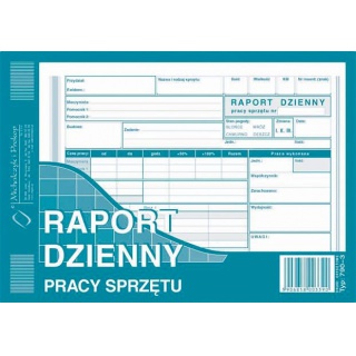 Raport dzienny pracy sprzętu, Druki, Papier i etykiety