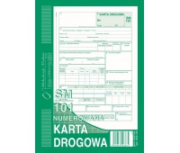 Karta drogowa - samochód osobowy - numerowana, Druki, Papier i etykiety