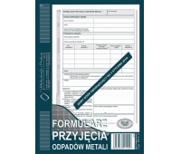 Formularz przyjęcia odpadów metali, Druki, Papier i etykiety