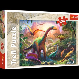 16277 100 - Świat dinozaurów / Trefl, Puzzle, Zabawki