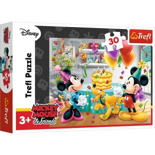 18211 30 - Tort urodzinowy / Disney Standard Characters, 30 element&oacute;w, Puzzle