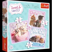 34809 3w1 - Sweet & Lovely - Słodkie kotki / Getty Images_L, Puzzle, Zabawki