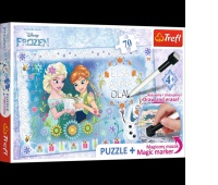 75111 70 Puzzle Plus - mazak - Urodziny Anny / Disney Frozen, Puzzle, Zabawki