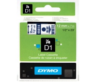 TAŚMA DO DRUK. D1 12mm/7m NIEBIESKI/BIAŁY S0720540, Podkategoria, Kategoria