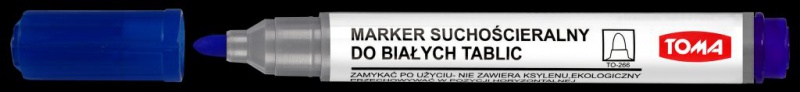 MARKER DO TABLIC SUCH. OKRĄGŁY TO-266 NIEBIESKI, Markery, Artykuły do pisania i korygowania