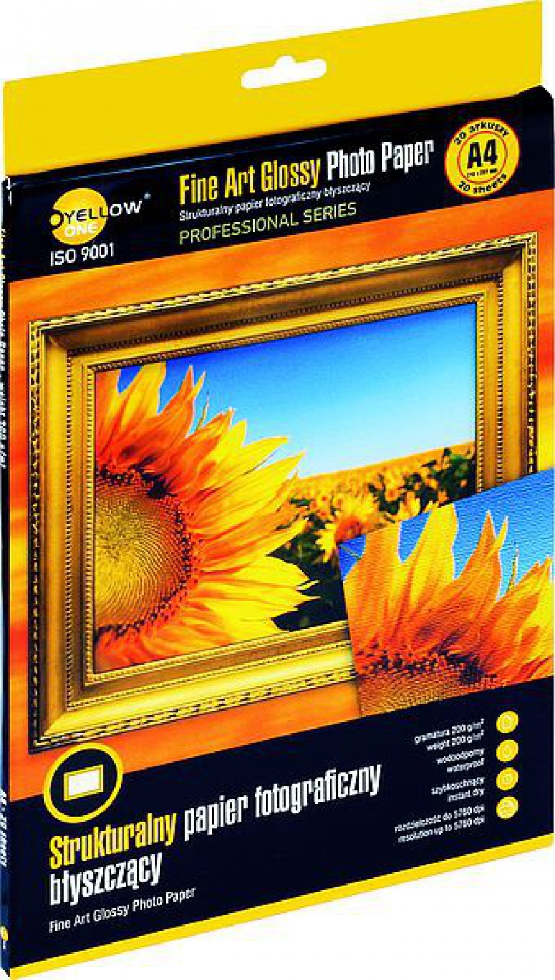 PAPIER FOTO Y1 PRO A4 FINE ART F.SKÓRY 200g 20ark, Podkategoria, Kategoria