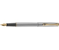Rollerball pen DIPLOMAT Traveller stainless steel gold, F