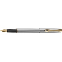 Rollerball pen DIPLOMAT Traveller stainless steel gold, F