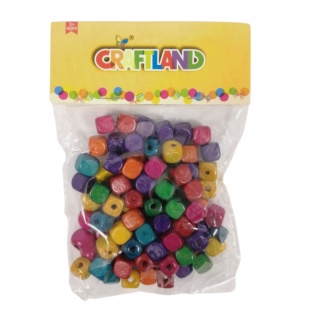 KORALIKI DREWNIANE 1CM 90SZT, Koraliki, Art. kreatywne