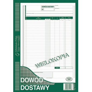 Dowód dostawy, Druki, Papier i etykiety