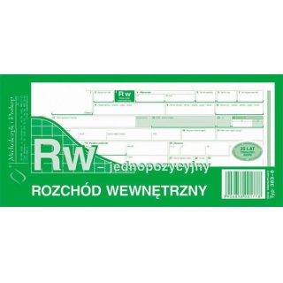 Rw - jednopozycyjne, Druki, Papier i etykiety