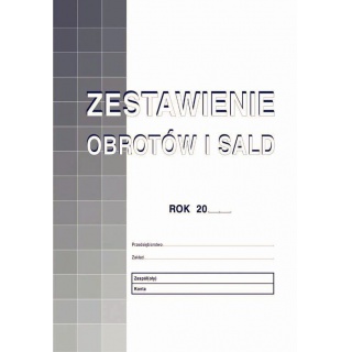 Zestawienie obrotów i sald, Druki, Papier i etykiety