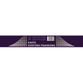 Karta kontowa finansowa - 3 kolumny, Druki, Papier i etykiety