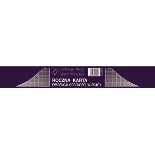 Roczna karta ewidencji obecności w pracy, Druki, Papier i etykiety