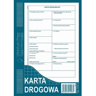 Karta drogowa - NOWA, Druki, Papier i etykiety