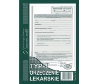 Zaświadczenie lekarskie TYP-1, Druki, Papier i etykiety