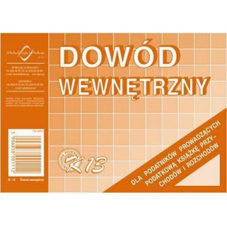 Dowody wewnętrzne, Druki, Papier i etykiety