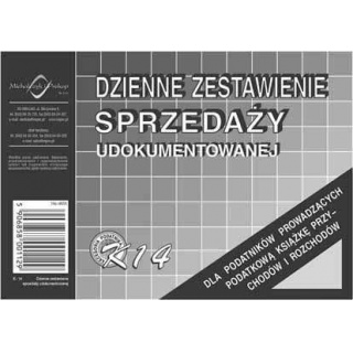 Dzienne zestawienie sprzedaży udokumentowanej, Druki, Papier i etykiety