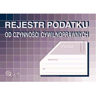 Rejestr podatku od czynności cywilnoprawnych, Druki, Papier i etykiety