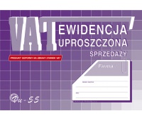 Ewidencja VAT - uproszczona, Druki, Papier i etykiety