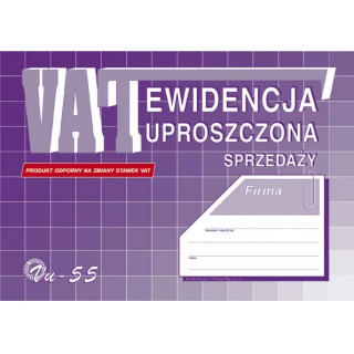 Ewidencja VAT - uproszczona, Druki, Papier i etykiety