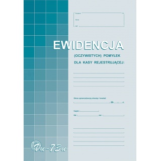 Ewidencja (oczywistych) pomyłek dla kasy rejestrujacej, Druki, Papier i etykiety