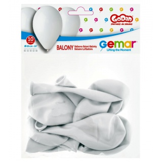 Balony Premium białe, 10"/ 10 szt., Balony, Artykuły dekoracyjne