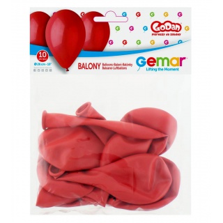 Balony Premium czerwone, 10"/ 10 szt., Balony, Artykuły dekoracyjne