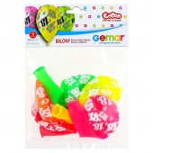Balony Premium "18", fluor mix, 12" / 5 szt., Balony, Artykuły dekoracyjne