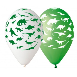 Balony Premium "Dinozaury", 12"/ 5 szt., Balony, Artykuły dekoracyjne