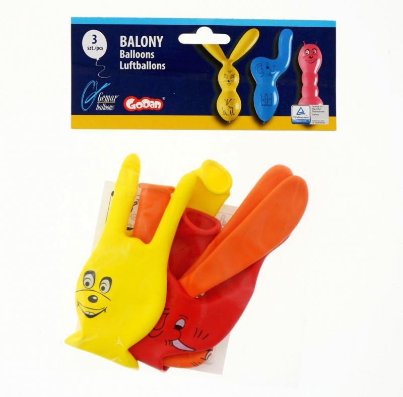 Balony Premium Figury, 3 szt., Balony, Artykuły dekoracyjne