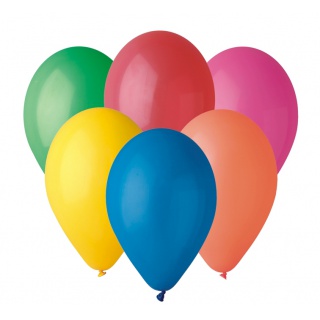 Balon G90 pastel 10" - "różnokolorowe" / 100 szt., Balony, Artykuły dekoracyjne
