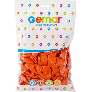 Balon GM90 metal 10" - "pomarańczowy" / 100 szt., Balony, Artykuły dekoracyjne
