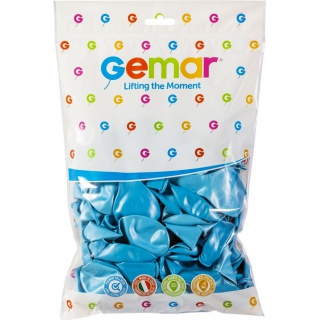 Balon GM90 metal 10" - "błękitny" / 100 szt., Balony, Artykuły dekoracyjne