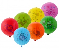Balon GPBD1 pastel - "Piłka z nadrukiem Lux" - mix / 25 szt., Balony, Artykuły dekoracyjne