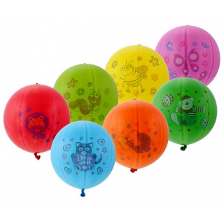 Balon GPBD1 pastel - "Piłka z nadrukiem Lux" - mix / 25 szt., Balony, Artykuły dekoracyjne
