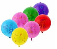 Balon GPBD1 pastel - "Piłka z nadrukiem Lux" - mix / 50 szt., Balony, Artykuły dekoracyjne