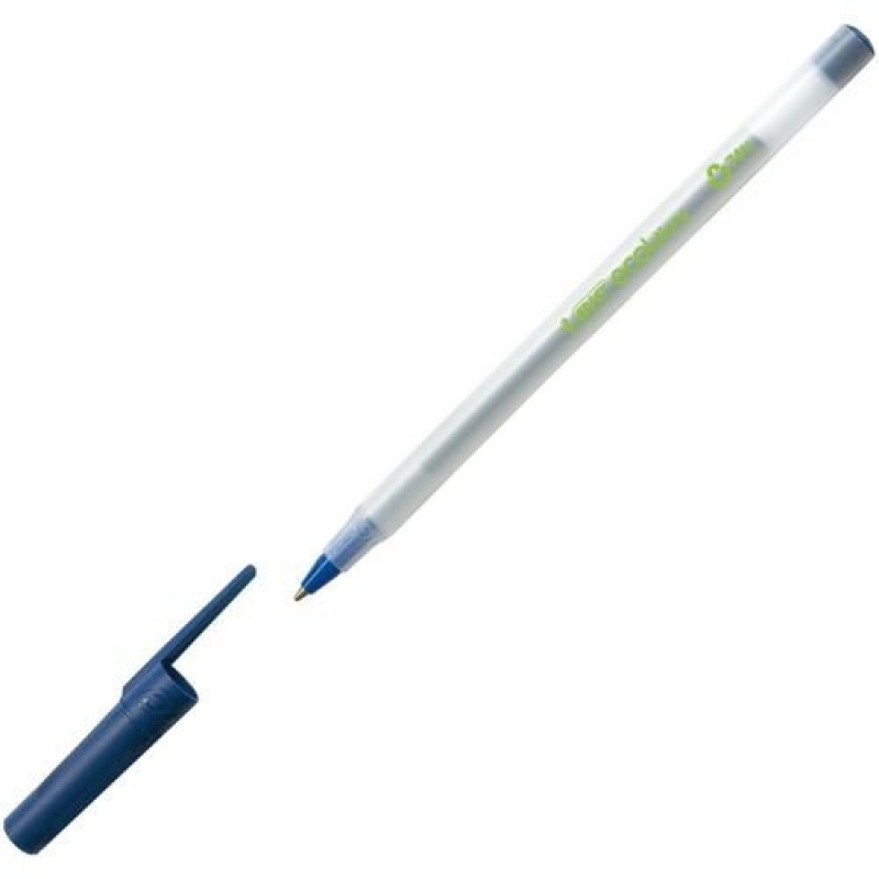 BIC Round Stic Ecolutions Długopis niebieski 1 szt, Długopisy, Artykuły do pisania i korygowania