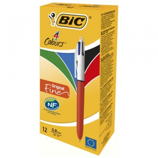 BIC 4 Colours Original Fine Długopis mix AST 1 szt, Długopisy, Artykuły do pisania i korygowania