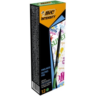 BIC Intensity Fine Cienkopisy zielony 1 szt, Cienkopisy, pi&oacute;ra kulkowe, Artykuły do pisania i korygowania