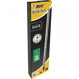BIC Evolution Black Ołówek bez gumki Pudełko 12 szt, Ołówki, Artykuły do pisania i korygowania