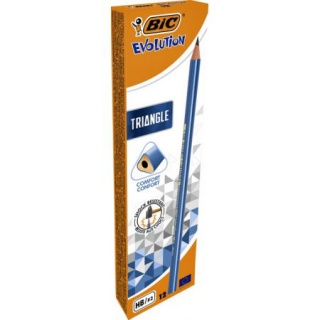 BIC Evolution Triangle Ołówek trójkątny bez gumki Pudełko 12 szt, Ołówki, Artykuły do pisania i korygowania