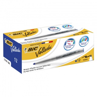BIC Velleda 1741 Marker suchościeralny niebieski 1 szt, Markery, Artykuły do pisania i korygowania