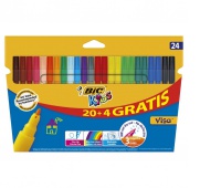 BIC Kids Kid Visa Flamastry 24 kolory, Flamastry, Artykuły szkolne